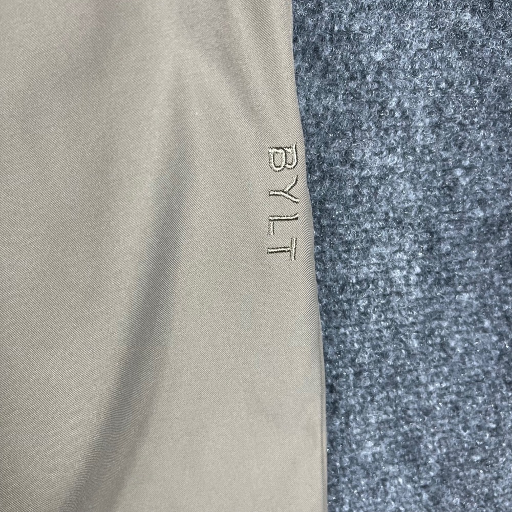 BYLT Premium Basics Everyday Pant Mens 34 Khaki Tapered Tech Chino Performance - Picture 4 of 9